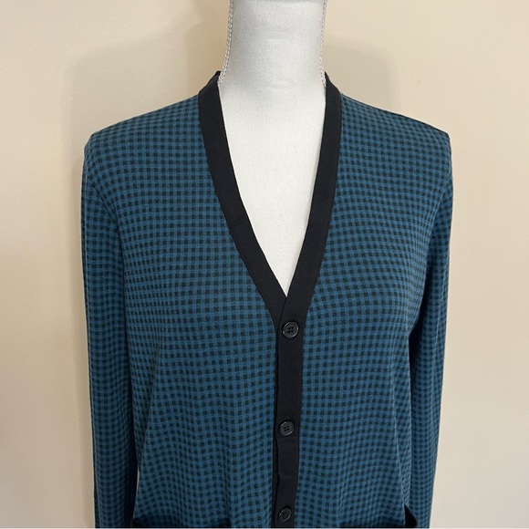 BDG Urban Outfitters Plaid V-Neck Cardigan Long Sleeve T-Shirt - Picture 3 of 14